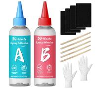 LAMXIN 30 Minute Epoxy Resin Glue 8.8oz, Tough Durable Clear Epoxy Glue Fast Repair, 2 Part Epoxi Adhesives Quick Cure Clear for Metal, Wood, Plastic, Glass, Ceramic