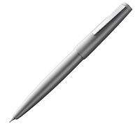 Lamy 2000 silver - elegant fountain pen in a velvety matt polished stainless steel barrel - 14 ct. gold nib, partially platinum-plated - nib size F