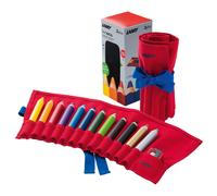 LAMY 3plus Coloured Pencils Fabric Case with 12 Pencils and Sharpener
