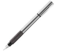 Lamy Accent 096 Fountain Pen - Aluminium Fountain Pen with Interchangeable Brown Wood Grip and Steel Nib - Fed...