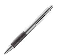 Lamy Accent 296 Ballpoint Pen - Aluminium Coloured Ballpoint Pen with Interchangeable Agate Grey Wooden Grip - with Large Capacity ... Pack of 1