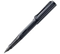 LAMY AL-star black - Fountain Pen with ergonomic grip & black steel nib in size F - lightweight aluminum body - including LAMY T 10 blue cartridge - Right-Handed