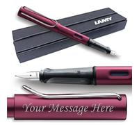 Lamy Al-Star Fountain Pen - Choose Colour/Nib Width (GIFT BOXED) - Engraving Available (Italic 1.9mm Nib, Black-Purple)
