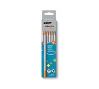 Lamy colorplus neon 506 Colouring Pencils Set of 6 Coloured Pencils Made of Solid Basswood with Ergonomic Triangular Shape - Thick Lead Diameter 3.3 mm, Colouring Pencil Diameter 7.2 mm