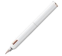 Lamy dialog cc all white - capless fountain pen with twist mechanism - 14 kt bicolor gold nib, partially platinum-plated & in size B - incl. ink cartridge T 10 blue & converter Z 27 - right-handed