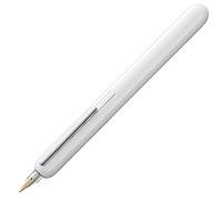 Lamy dialog pianowhite - capless fountain pen with twist mechanism - 14 kt gold nib, partially platinum-plated & in size B - incl. ink cartridge T 10 blue & converter Z 27 - right-handed