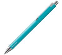 Lamy econ Ballpoint Pen 240 Stainless Steel in Sea Matt and Striking Curved Clip Including Large Refill M 16 Black Line Width M
