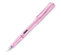 LAMY safari lightrose - Fountain Pen with ergonomic grip & polished steel nib in size M - ideal for any Writing & Calligraphy - including LAMY T 10 blue cartridge - Right-Handed