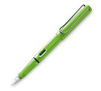 LAMY safari green - Fountain Pen with ergonomic grip & polished steel nib in size M - ideal for any Writing & Calligraphy - including LAMY T 10 blue cartridge - Right-Handed