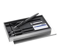 Lamy joy AL black calligraphy fountain pen set - fountain pen with 3 different nibs (1.1/1.5/1.9 mm) - calligraphy pen with ribbon nib & ergonomic grip - incl. 5 T 10 blue ink cartridges