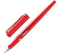 Lamy joy strawberry - calligraphy fountain pen with ergonomic grip & polished steel nib in line width 1.1 mm - Calligraphy Fountain Pen with ribbon nib - incl. ink cartridge T 10 blue