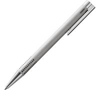 Lamy Logo Ballpoint Pen Brushed Silver M16 Medium Black Ink Student Professional