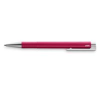 Lamy Logo M+ Ballpoint Pen 204 Made of Unbreakable Plastic in Raspberry Colour with Chrome-Plated Tip and Pusher Including Large Refill M 16 Line Width M in Black