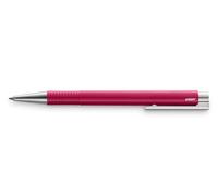 Lamy Logo M+ Ballpoint Pen 204 Made of Unbreakable Plastic in Raspberry Colour with Chrome-Plated Tip and Pusher Including Large Refill M 16 Line Width M in Black