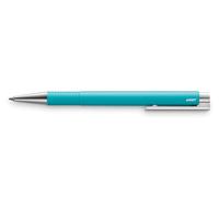LAMY logo M+ Ballpoint Pen 204 - Shatterproof Plastic Pen in Sea Matt Colour with Integrated Clip Push Unit - With Large Refill - Line Width B