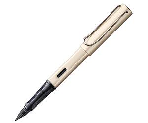 LAMY Lx palladium fountain pen - PVD-coated nib & ergonomic grip - steel nib in size B - lightweight aluminum body - including LAMY T 10 blue ink cartridge & metal case - right-handed