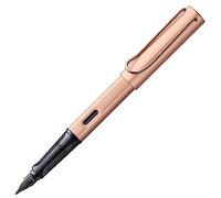 Lamy Lx Elegant Fountain Pen 076 Made of Light Aluminium in Rose Gold with Precious Metal Finish and Black Glossy PVD Steel Nib, Includes Ink Cartridge T 10 in Blue and Gift Packaging