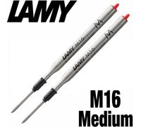LAMY M16 Ballpoint Pen Refill - Medium - Red Ink - Pack of 2