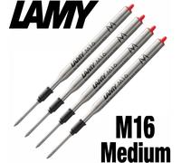 LAMY M16 Ballpoint Pen Refill - Medium - Red Ink - Pack of 4