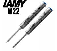LAMY M22 Ballpoint Pen Refill - Broad Tip - Pack of 2 - Blue Ink