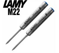LAMY M22 Ballpoint Pen Refill - Fine Tip - Pack of 2 - Blue Ink