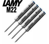 LAMY M22 Ballpoint Pen Refill - Fine Tip - Pack of 4 - Blue Ink