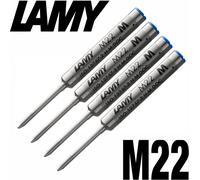 LAMY M22 Ballpoint Pen Refill - Medium Tip - Blue Ink - Pack of 4