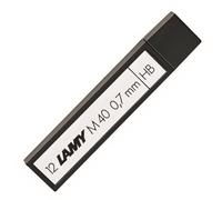 Lamy M40 pencil leads in grey writing color (12 pcs.) - Original replacement leads for all mechanical pencils - in lead hardness HB & 0.7 mm line width