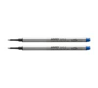 Lamy M63 2-pack of large-capacity metal rollerball refills - Original replacement refills for all rollerball pens with cap - Document-proof - Medium line width in blue ink