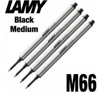 Lamy Rollerball Refill, Medium Black M66 | Pack of 4
