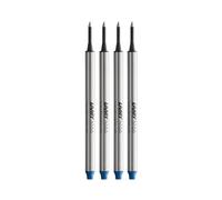 LAMY M66 Rollerball Pen Refills Set of 4 821 Metal in Blue for Lamy Rollerball Pen Without Cap - Line Width Wide
