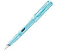 LAMY safari aquasky - Fountain Pen with ergonomic grip & polished steel nib in size M - ideal for any Writing & Calligraphy - including LAMY T 10 blue cartridge - Right-Handed