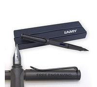 LAMY safari Fountain Pen - Charcoal Matt Black 017 model +Gift box - Free Engraving/personalised- choose with or without Engraving,
