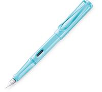 LAMY safari aquasky - Fountain Pen with ergonomic grip & polished steel nib in size F - ideal for any Writing & Calligraphy - including LAMY T 10 blue cartridge - Right-Handed