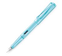 LAMY safari aquasky - Fountain Pen with ergonomic grip & polished steel nib in size EF - ideal for any Writing & Calligraphy - including LAMY T 10 blue cartridge - Right-Handed