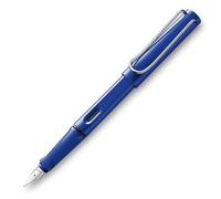 LAMY safari blue - Fountain Pen with ergonomic grip & polished steel nib in size EF - ideal for any Writing & Calligraphy - including LAMY T 10 blue cartridge - Right-Handed