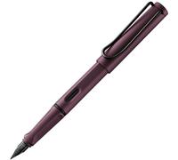 LAMY safari scarlet - Fountain Pen with ergonomic grip & polished Left-Handed steel nib (LH) in size M - ideal for any Writing & Calligraphy - including LAMY T 10 blue cartridge