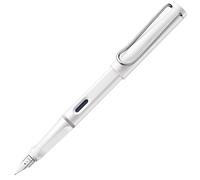 Lamy safari white Füller - Füllhalter mit ergonomischem Griff & polierter Stahlf