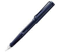 LAMY safari dark dusk - Fountain Pen with ergonomic grip & polished steel nib in size F - ideal for any Writing & Calligraphy - including LAMY T 10 blue cartridge - Right-Handed