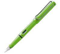 LAMY safari green - Fountain Pen with ergonomic grip & polished steel nib in size F - ideal for any Writing & Calligraphy - including LAMY T 10 blue cartridge - Right-Handed