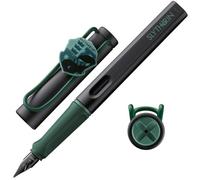 Lamy Safari Harry Potter Slytherin Fountain Pen - Special Edition fountain pen with house crest - steel nib in fine width - with ergonomic grip - incl. T10 blue ink cartridge - Right-Handed