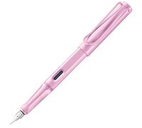 LAMY safari lightrose - Fountain Pen with ergonomic grip & polished steel nib in size M - ideal for any Writing & Calligraphy - including LAMY T 10 blue cartridge - Right-Handed