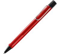 Lamy safari red - Ballpoint Pen with ergonomic grip & line width M - for pleasant long writing - made of robust ASA plastic - including large capacity refill M 16 in blue