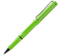 LAMY safari roll-ink green - Ink Cartridge Rollerball Pen with ergonomic grip & line width M - for pleasant long writing - made of robust ASA plastic - including LAMY T10 blue cartridge