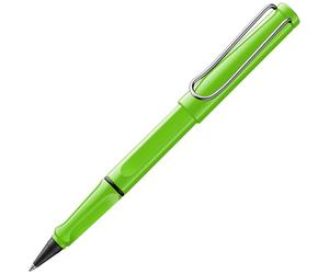LAMY safari roll-ink green - Ink Cartridge Rollerball Pen with ergonomic grip & line width M - for pleasant long writing - made of robust ASA plastic - including LAMY T10 blue cartridge