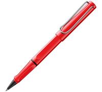 LAMY safari roll-ink red - Ink Cartridge Rollerball Pen with ergonomic grip & line width M - for pleasant long writing - made of robust ASA plastic - including LAMY T10 blue cartridge