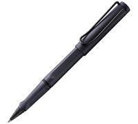 LAMY safari roll-ink steel black - Ink Cartridge Rollerball Pen with ergonomic grip & line width M - for pleasant long writing - made of robust ASA plastic - including LAMY T10 blue cartridge