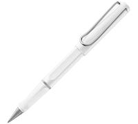 LAMY safari roll-ink white - Ink Cartridge Rollerball Pen with ergonomic grip & line width M - for pleasant long writing - made of robust ASA plastic - including LAMY T10 blue cartridge