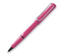 Lamy Safari Rollerball Pen - Blue Ink - Medium Nib - Single Pen (Pink)