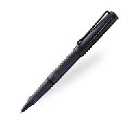 Lamy Safari Steel Black Rollerball Pen - Timeless Classic Pen with Ergonomic Grip & M Line Width - Robust ASA Plastic Housing - with M 63 Rollerball Refill in Blue